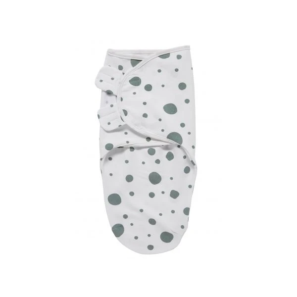 Meyco Dots Swaddle Inbakerdoek Stone Green 4-6 Mnd - Image 2