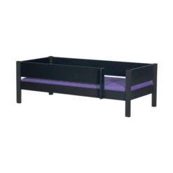Manis-h Bed Met Uitvalbeveiliging Rondom Antraciet 90 X 200 Cm