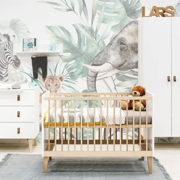 Bopita Indy Babykamer Wit / Naturel | Bed 60 X 120 Cm + Commode