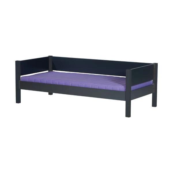 Manis-h Bed Met Uitvalbeveiliging Antraciet 90 X 200 Cm
