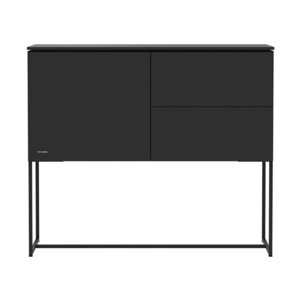 Kidsmill Modular 2 Commode 1D / 2L Mat Zwart - Zwart - Mat Zwart