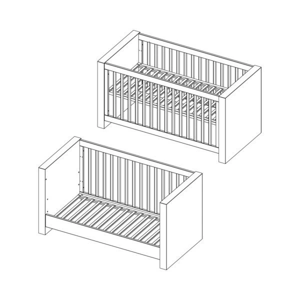 Kidsmill Alaska Babybed Wit Mat 70 X 140 Cm - Image 5