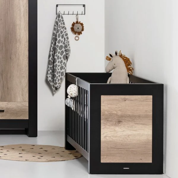 Kidsmill Long Island Babybed Zwart / Oldwood 60 X 120 Cm - Image 5