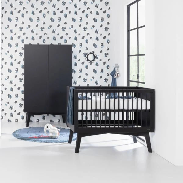 Kidsmill Sixties Babykamer Zwart Mat | Bed 60 X 120 Cm + Commode - Image 3