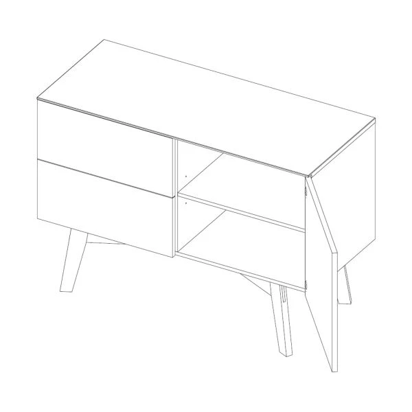 Kidsmill Sixties Commode Wit Mat / Naturel - Image 3