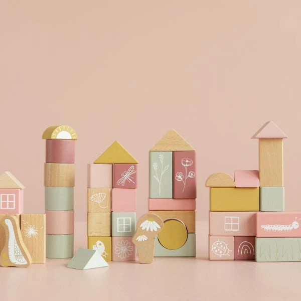 Little Dutch Little Goose Houten Blokken In Ton Pink - Image 5