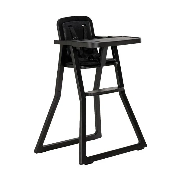 Puck Plain Kinderstoel Met Kussen Zwart