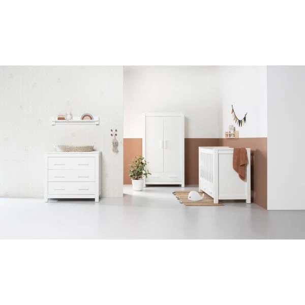 Europe Baby Juno Babykamer Wit | Bed 60 X 120 Cm + Commode - Image 4